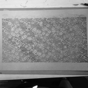 古典柄 楓桜模様④ finish l