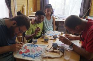 色差し中。putting colors.