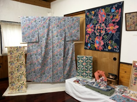 天底びんがた工房 宮城友紀のブース Amesoko Bingata factory, Yuki Miyagi
