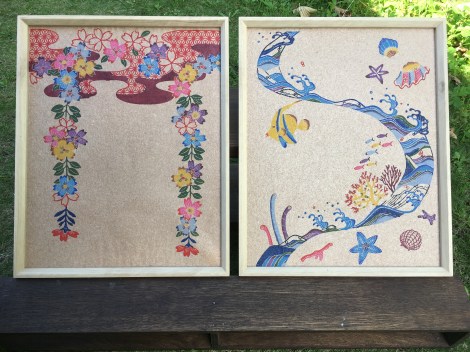 命名紙 芭蕉紙に染めています。