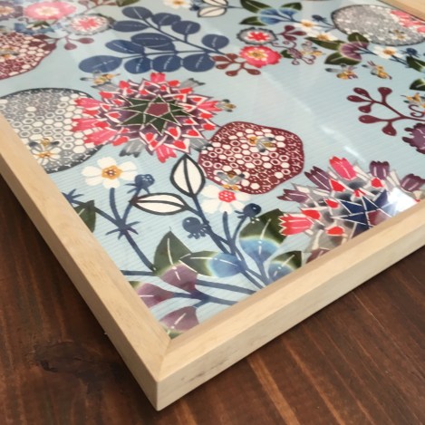 額装「蜂花百景」イタジイの額に正絹